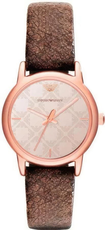 Emporio Armani Classic Analog Grey Dial Brown Leather Strap Watch For Men - AR1813 Authentic Buy Shop Now