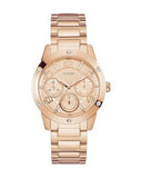Guess Studio Rose Gold Dial Rose Gold Steel Strap Watch For Women - W0778L3 Authentic Buy Shop Now