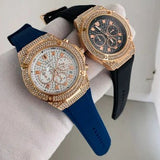 Guess Asteria Multifunction Blue Dial Blue Rubber Strap Watch For Women - GW0620L3 Authentic Buy Shop Now