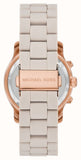 Michael Kors Runway Chronograph Grey Dial Grey Silicone Strap Watch For Women - MK7386 Authentic Buy Shop Now