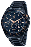 Maserati SFIDA Chronograph Black Dial Black Steel Strap Watch For Men - R8873640011 Authentic Buy Shop Now