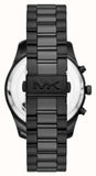 Michael Kors Lexington Chronograph Black Dial Black Steel Strap Watch for Men - MK9154 Authentic Buy Shop Now