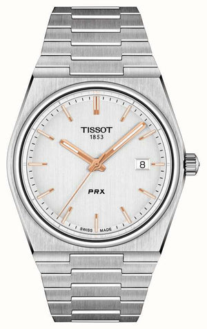 Tissot PRX Quartz Silver Dial Silver Steel Strap Watch for Men - T137.410.11.031.00 Authentic Buy Shop Now