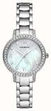 Emporio Armani Cleo Crystals Mother Of Pearl Dial Silver Steel Strap Watch For Women - AR11484 Authentic Buy Shop Now