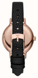 Emporio Armani Cleo Three-Hand Mother of Pearl Dial Black Leather Strap Watch For Women - AR11485 Authentic Buy Shop Now