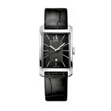 Calvin Klein Window Black Dial Black Leather Strap Watch for Men - K2M23107 Authentic Buy Shop Now