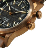 Maurice Lacroix Pontos S Diver Automatic Black Dial Brown Leather Strap Watch For Men - PT6248-BRZ01-330-2 Authentic Buy Shop Now
