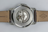 Fossil Grant Automatic Skeleton Black Dial Brown Leather Strap Watch for Men - ME3100 Authentic Buy Shop Now
