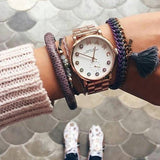 Marc Jacobs Baker White Dial Rose Gold Steel Strap Watch for Women - MBM3441 Authentic Buy Shop Now