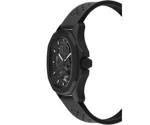 Philipp Plein High-Conic Automatic Black Dial Black Silicone Strap Watch for Men - PWRAA0923 Authentic Buy Shop Now