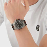 Philipp Plein Hyper Sport Chronograph Black Dial Two Tone Silicone Strap Watch for Men - PWTBA0523 Authentic Buy Shop Now