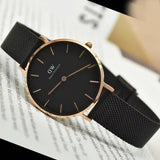 Daniel Wellington Petite Ashfield Black Dial Black Mesh Bracelet Watch Watch For Women - DW00100201 Authentic Buy Shop Now