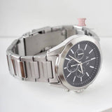 Armani Exchange Banks Chronograph Black Dial Silver Steel Strap Watch For Men - AX1720 Authentic Buy Shop Now