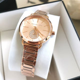Michael Kors Portia Analog Quartz Rose Gold Dial Rose Gold Steel Strap Watch For Women - MK3839 Authentic Buy Shop Now