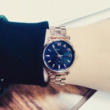 Marc Jacobs Baker Navy Blue Dial Rose Gold Steel Strap Watch for Women - MBM3332 Authentic Buy Shop Now