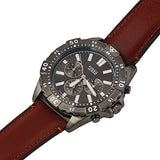 Fossil Garrett Chronograph Grey Dial Brown Leather Strap Watch for Men - FS5770 Authentic Buy Shop Now