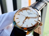 Tissot T Classic PR 100 Quartz White Dial Brown Leather Strap Watch for Men - T101.410.26.031.00 Authentic Buy Shop Now