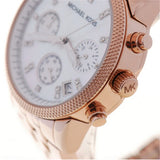 Michael Kors Damen White Dial Rose Gold Steel Strap Watch for Women - MK5026 Authentic Buy Shop Now