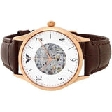 Emporio Armani Meccanico White Dial Brown Leather Strap Watch For Men - AR1920 Authentic Buy Shop Now