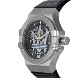 Maserati Potenza Automatic Black Dial Black Leather Strap Watch For Men - R8821108001 Authentic Buy Shop Now