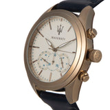 Maserati Traguardo Chronograph Grey Dial Leather Strap Men's Watch - R8871612016 Authentic Buy Shop Now