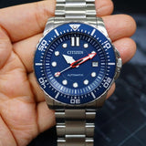 Citizen Promaster Mechanical Blue Dial Silver Steel Strap Watch For Men - NJ0121-89L Authentic Buy Shop Now