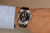 Maurice Lacroix Aikon Chronograph Black Dial Black Leather Strap Watch for Men - AI1018-SS001-330-2 Authentic Buy Shop Now