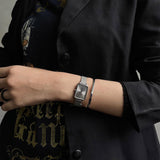 Daniel Wellington Quadro Unitone Silver Dial Silver Mesh Strap Watch For Women - DW00100486 Authentic Buy Shop Now
