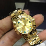 Marc Jacobs Amy Dexter Gold Dial Gold Steel Strap Watch for Women - MBM3218 Authentic Buy Shop Now