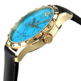 Gucci G Timeless Turquoise Blue Dial Black Leather Strap Watch For Men - YA126462 Authentic Buy Shop Now