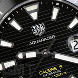 Tag Heuer Aquaracer Calibre 5 Automatic Black Dial Black Rubber Strap Watch for Men - WAY201A.FT6142 Authentic Buy Shop Now