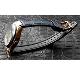 Maserati Triconic Skeleton Black Dial Blue Leather Strap Watch For Men - R8821139001 Authentic Buy Shop Now