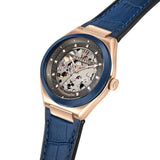Maserati Triconic Skeleton Black Dial Blue Leather Strap Watch For Men - R8821139001 Authentic Buy Shop Now