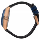 Maserati Triconic Skeleton Black Dial Blue Leather Strap Watch For Men - R8821139001 Authentic Buy Shop Now