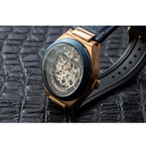 Maserati Triconic Skeleton Black Dial Blue Leather Strap Watch For Men - R8821139001 Authentic Buy Shop Now