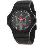 Maserati Potenza 3H STR Black Dial 42mm Leather Strap Watch For Men - R8851108010 Authentic Buy Shop Now