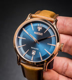 Maserati Epoca Blue Dial Brown Leather Strap Watch For Men - R8851118001 Authentic Buy Shop Now