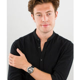 Maserati SFIDA Chronograph Black Silver Dial Black Rubber Strap Watch For Men - R8851123001 Authentic Buy Shop Now