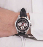 Maserati SFIDA Chronograph Black Silver Dial Black Rubber Strap Watch For Men - R8851123001 Authentic Buy Shop Now