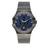 Maserati Potenza Quartz Blue Dial Grey Mesh Bracelet Watch For Men - R8853108005 Authentic Buy Shop Now