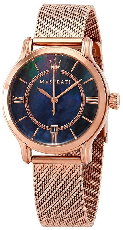 Maserati Epoca Blue Dial Rose Gold Mesh Strap Watch For Women - R8853118503 Authentic Buy Shop Now