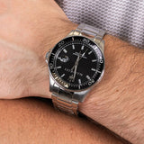 Maserati SFIDA Chronograph Black Dial Silver Steel Strap Watch For Men - R8853140005 Authentic Buy Shop Now