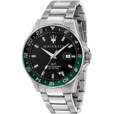 Maserati SFIDA Chronograph Black Dial Silver Steel Strap Watch For Men - R8853140005 Authentic Buy Shop Now