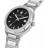 Maserati Stile Analog Black Dial Silver Steel Strap Watch For Men - R8853142003 Authentic Buy Shop Now