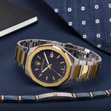 Maserati Stile Black Dial Two Tone Stainless Steel Watch For Men - R8853142008 Authentic Buy Shop Now
