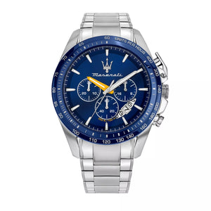 Maserati Traguardo Chronograph Modena Edition Blue Dial Silver Steel Strap Watch For Men - R8871612039 Authentic Buy Shop Now