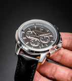 Maserati Successo 44mm Grey Dial Black Leather Strap Watch For Men - R8871621006 Authentic Buy Shop Now