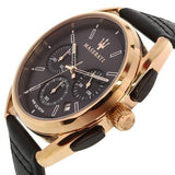 Maserati Trimarano Chronograph Black Dial Leather Strap Watch For Men - R8871632002 Authentic Buy Shop Now