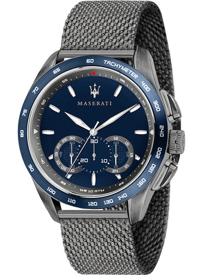 Maserati Traguardo 45mm Chronograph Blue Dial Watch For Men - R8873612009 Authentic Buy Shop Now