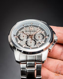 Maserati Successo Chronograph Silver Dial Silver Steel Strap Watch For Men - R8873621004 Authentic Buy Shop Now